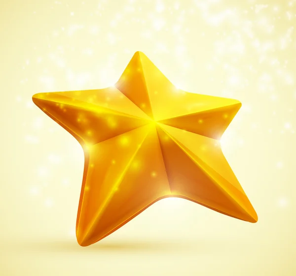 stock vector Gold star