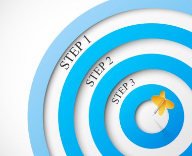 Steps to the target clipart