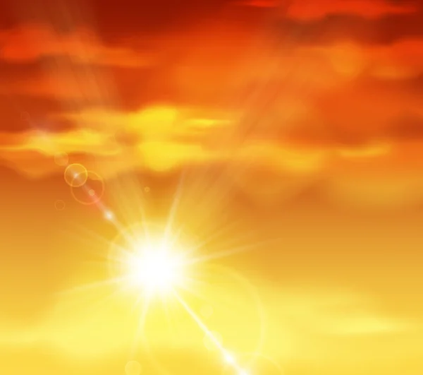 Coucher de soleil magnifique — Image vectorielle