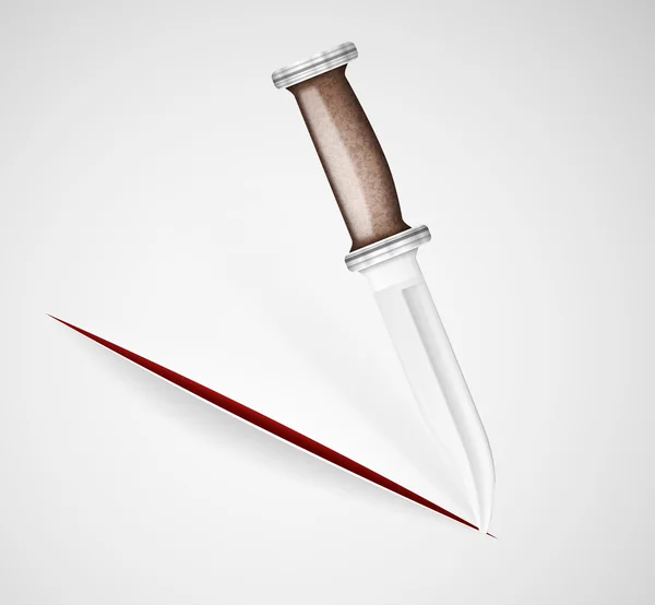 Corta un cuchillo — Vector de stock