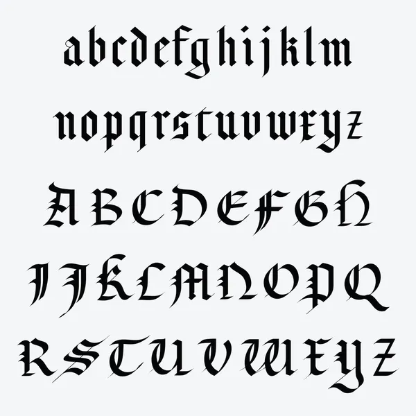 Średniowieczne alfabet — Wektor stockowy