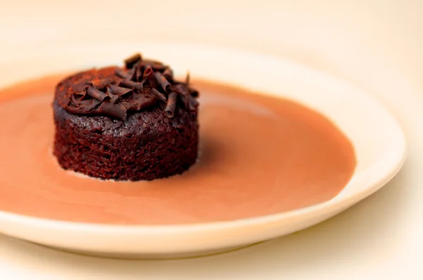 Tarta de Chocolate Crema — Foto de Stock