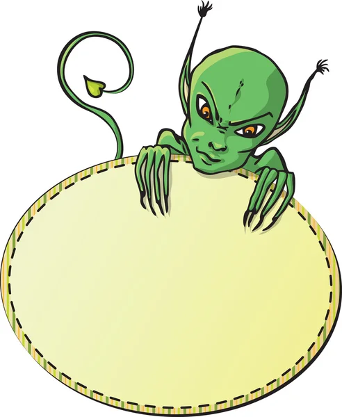緑の悪魔のカード — ストックベクタ