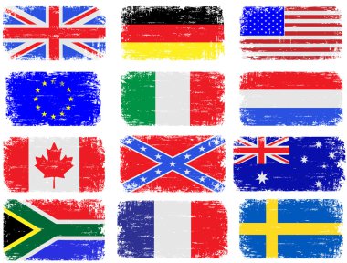 Grungy Flags clipart