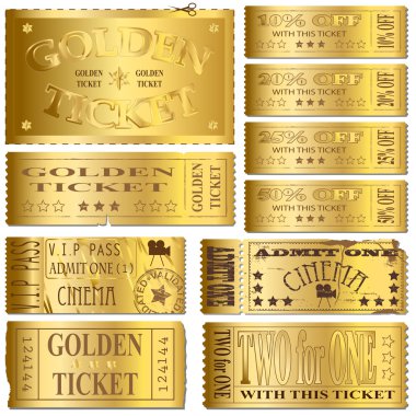 Gold Tickets clipart