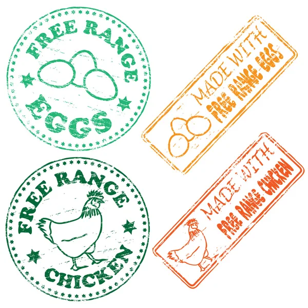 stock vector Free Range Stamp