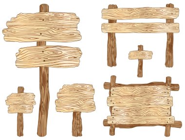 Wooden Signs 1 clipart