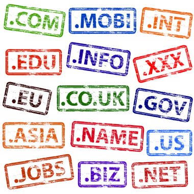 Domain Name Rubber Stamps clipart