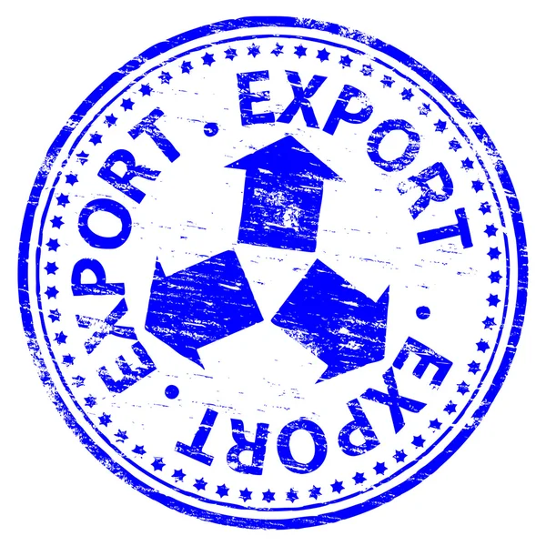 Export gumibélyegző — Stock Vector