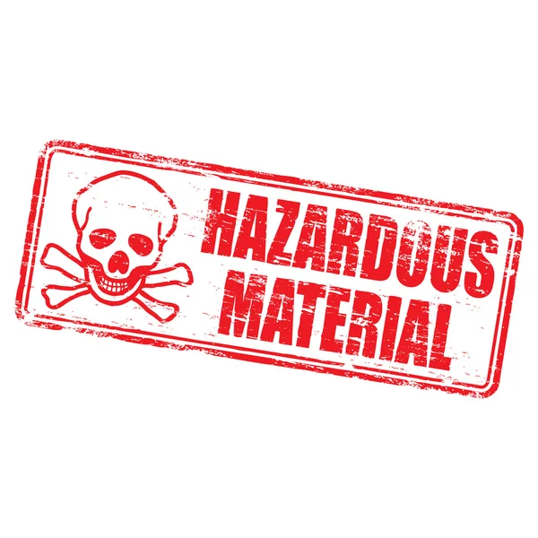 Επικίνδυνων υλικών καουτσούκ σφραγίδα — Διανυσματικό Αρχείο