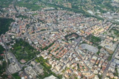 cassino şehrin havadan görünümü