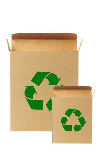 Scatola di carta riciclata . — Foto Stock