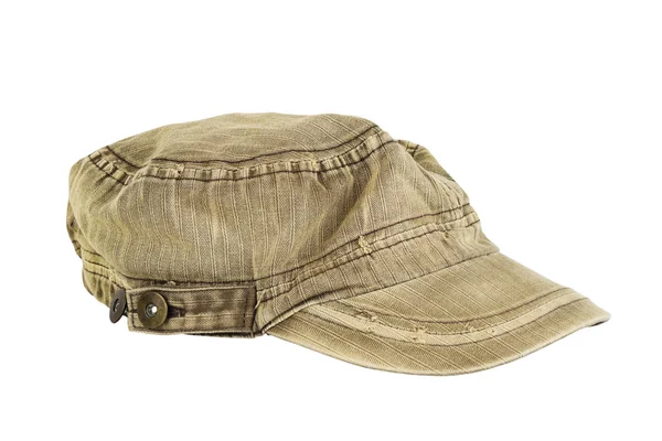 Bruin hoed, geïsoleerd op witte achtergrond. — Stockfoto