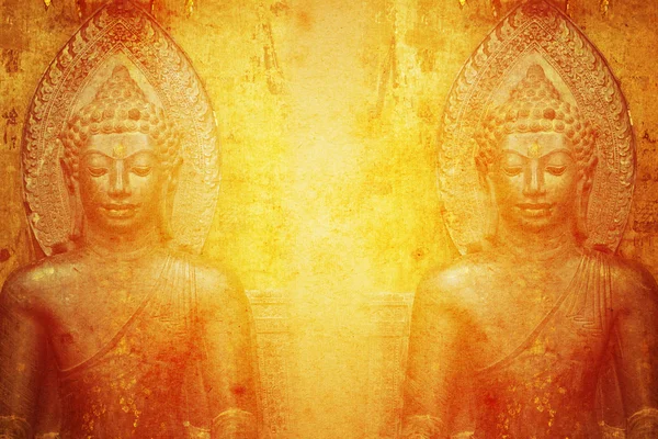 Аннотация Buddhist Collage Background Лицензионные Стоковые Изображения