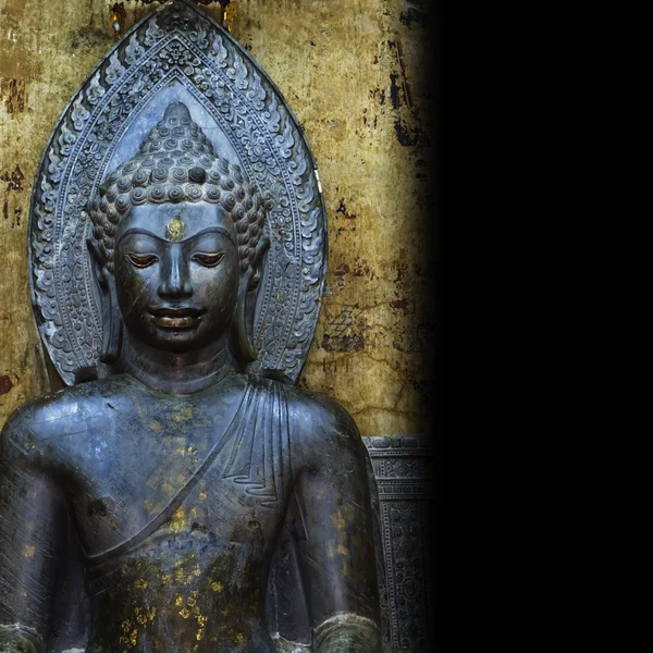 Abstrakter Buddhist auf schwarzem Hintergrund — Stockfoto
