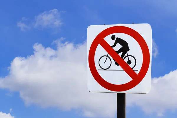 Do not ride bicycle sign — Stock Photo, Image