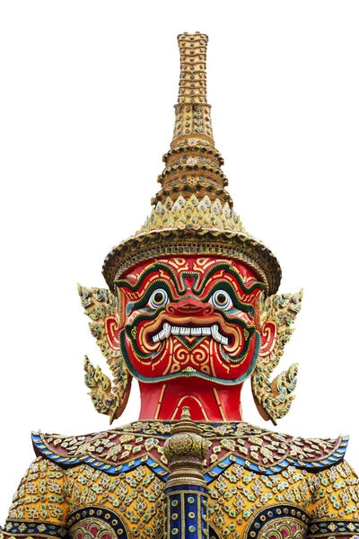 Reusachtige standbeeld in wat phra kaew, tempel van de Smaragden Boeddha bang Rechtenvrije Stockafbeeldingen