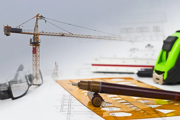 Design and develop a construction plan Royalty Free Stock Images