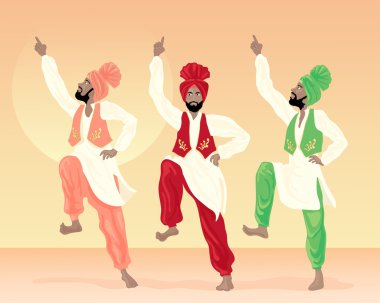 Punjabi dancing clipart