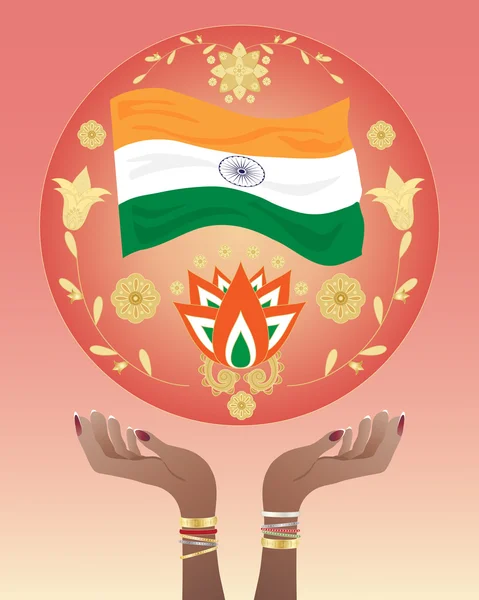 Ινδία χέρια — Διανυσματικό Αρχείο
