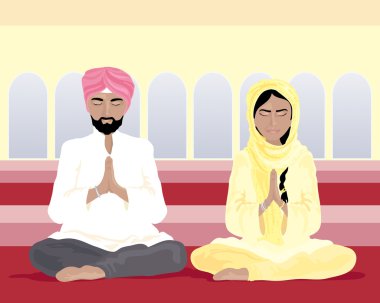 Sikh prayer clipart