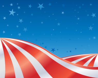 Stars and stripes landscape clipart