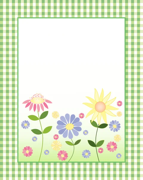 Cartão de nota floral —  Vetores de Stock