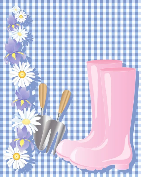 Pink boots — Stock Vector