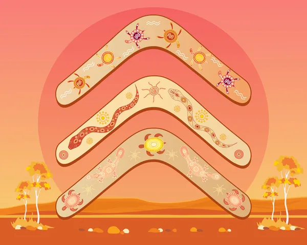 Design australien boomerang — Image vectorielle