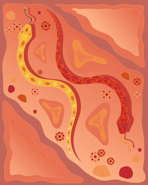 Design de serpent australien — Image vectorielle