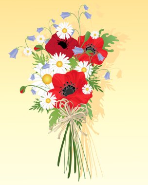 Wildflower bouquet clipart