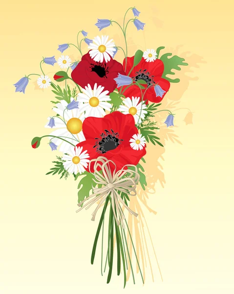 Wildflower bouquet — Stock Vector