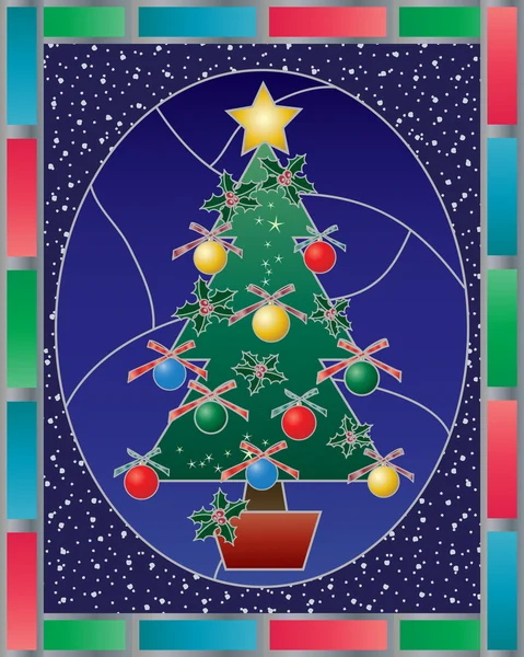 Vidrieras de Navidad — Archivo Imágenes Vectoriales