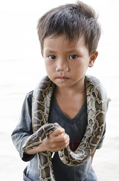 stock image Snake boy