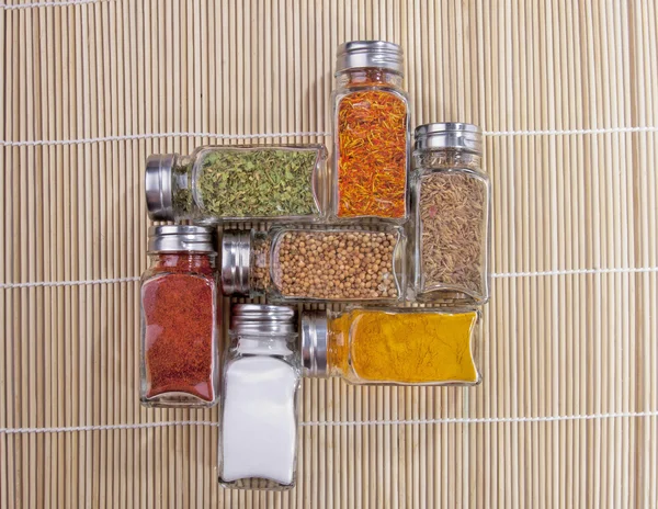 Jars of spices — Stock Photo, Image
