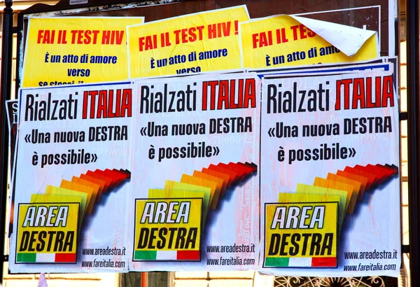 Italian Right Wing Movement Billboard — Stock Photo, Image