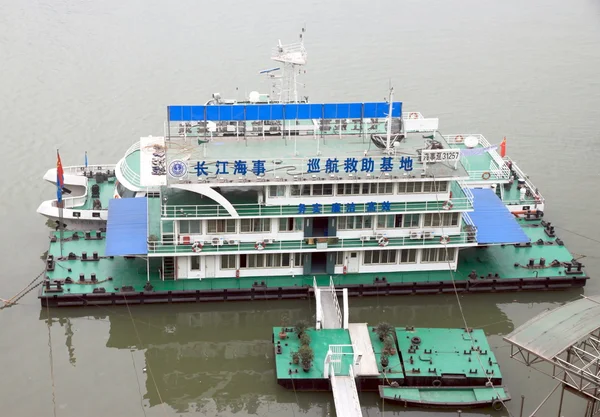 Barche sul fiume Yangtze — Foto Stock
