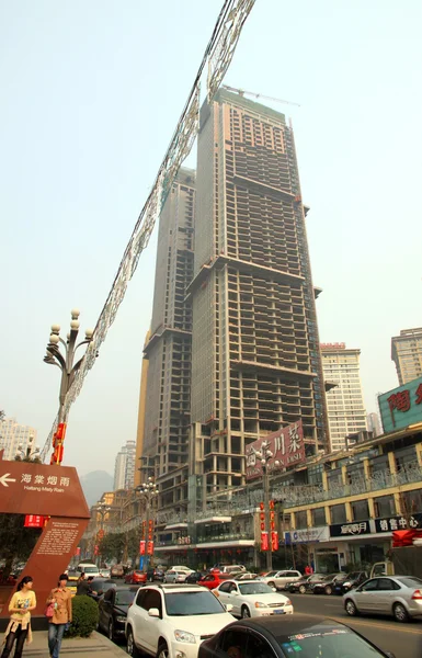 建設中超高層ビル — ストック写真