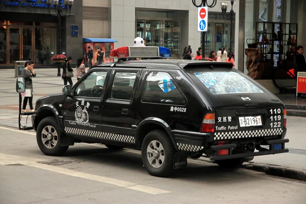 Китайский полицейский автомобиль — стоковое фото