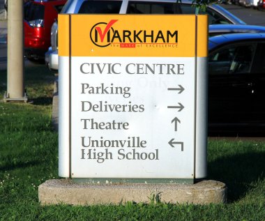 Markham Civic Centre Sign clipart
