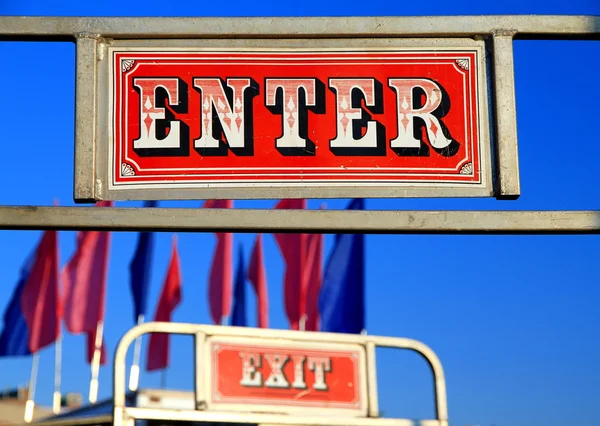 Enter and Exit Signs — Stock Photo, Image