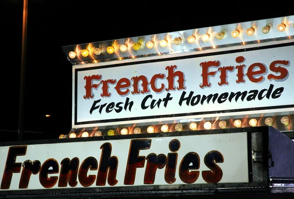 Znak francouzské hranolky — Stock fotografie