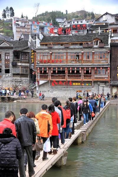 Tuojiang river i fenghuang — Stockfoto