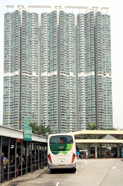 Budynek mieszkalny w Hong Kongu — Zdjęcie stockowe