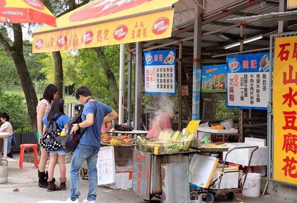 Chinees straat voedsel stand — Stockfoto
