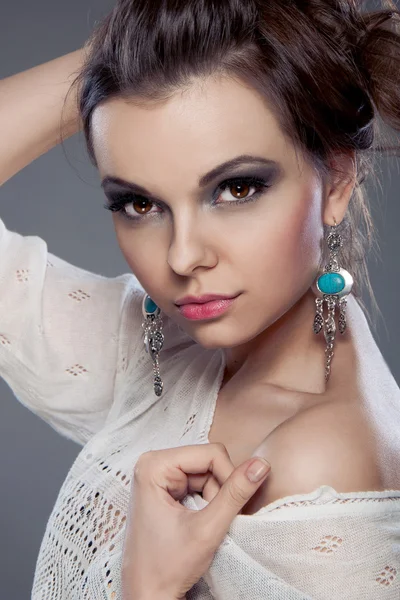 Beautiful woman portrait with Makeup — Stock Photo, Image