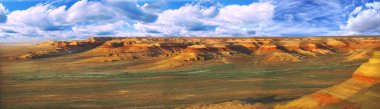 Panorama plateau Ustyurt in Kazakhstan clipart