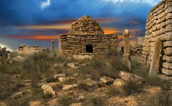 Ruinerna av den antika muslimska kyrkogården — Stockfoto