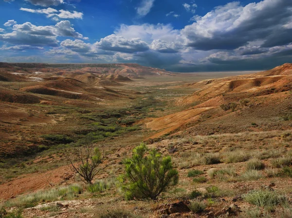 Горный пейзаж каньона склонов в Устюрте — стоковое фото
