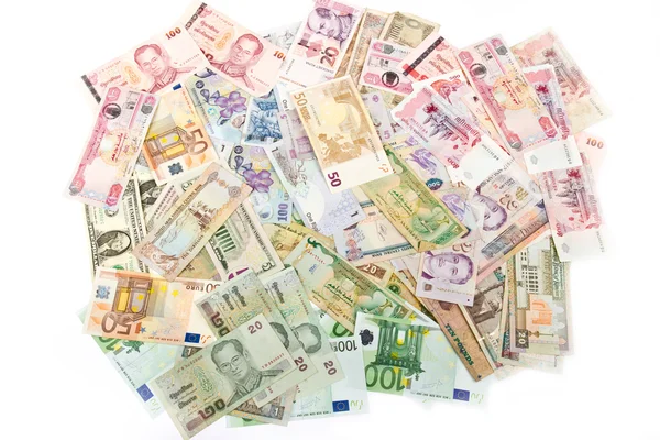 stock image Currencies, worldwide money, banknotes, exchange rate